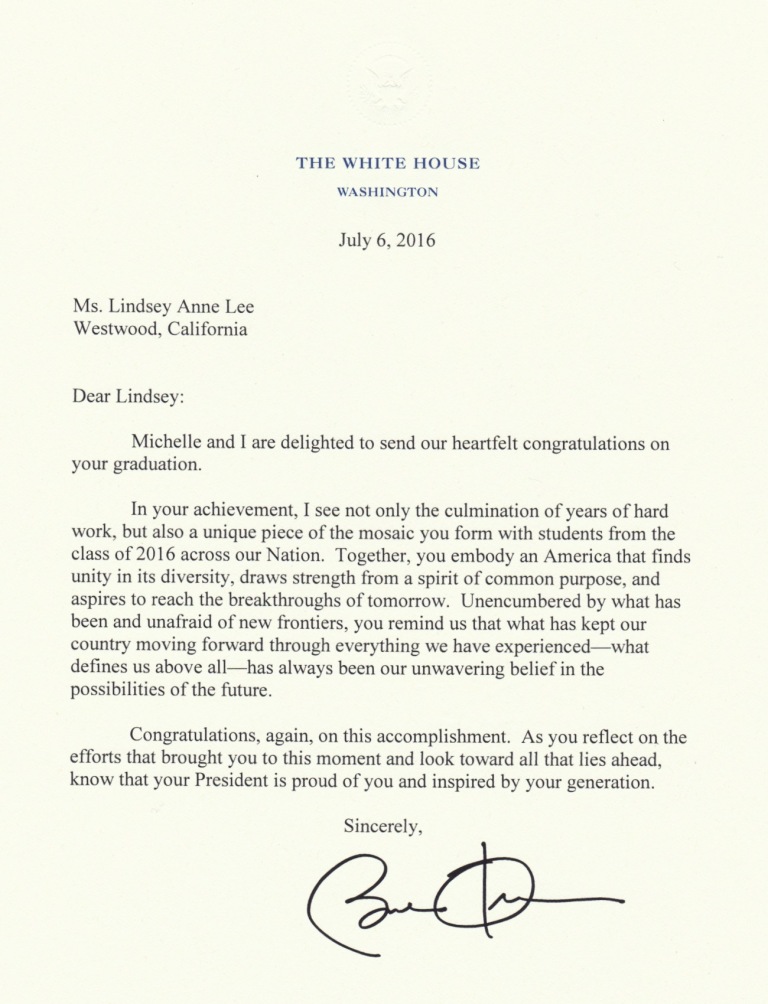 White House Letter